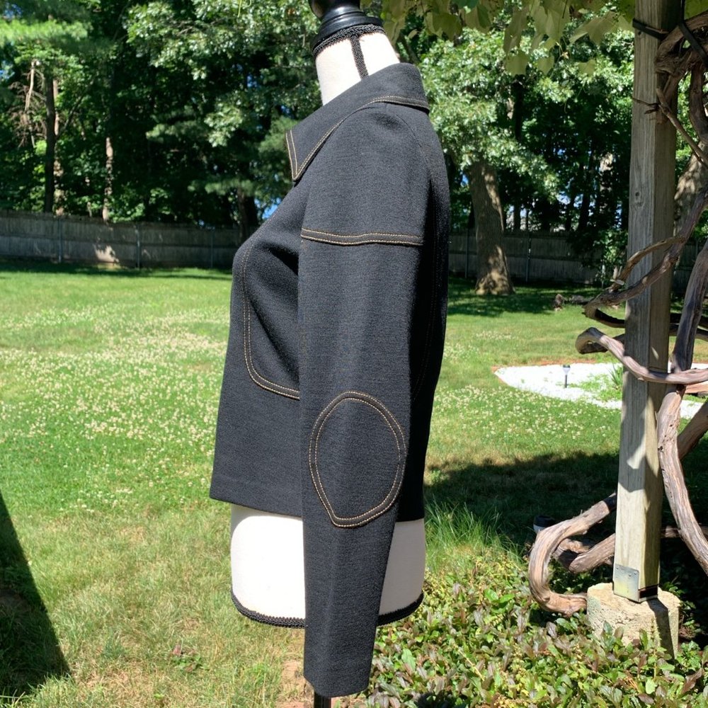 vintage riding jacket with pointed collar - Picture 3 of 4